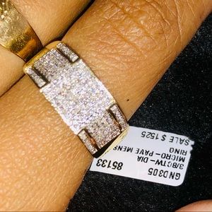 10K Yellow Gold Real Diamond Ring | 0.45 CT | Authentic Natural Diamonds | 10 sz